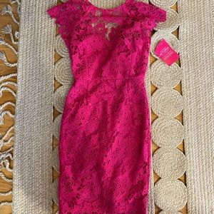 NWT Paper doll pink bodycon midi dress